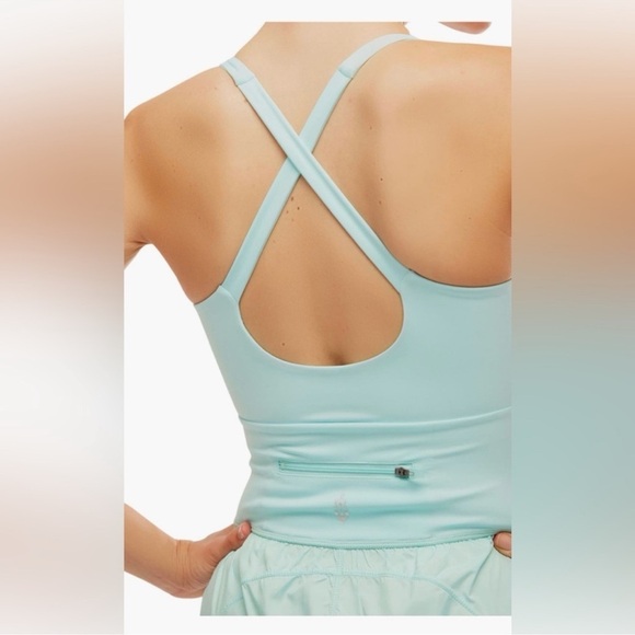 {NWOT Free People FP Movement Righteous Onesie Full Length Jumpsuit Blue M} - Picture 2 of 8